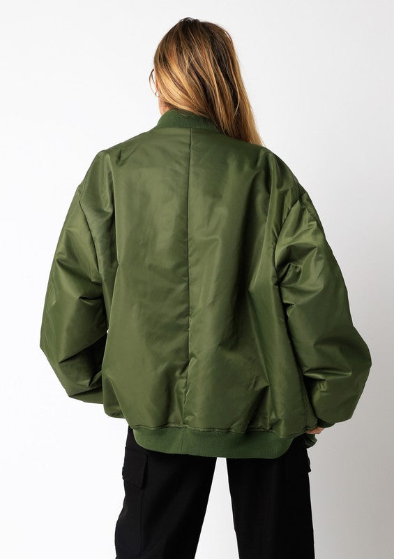 Olive Bomber Jacket