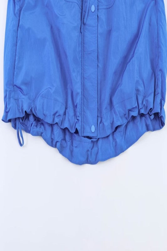 Blue Windbreaker Jacket Top