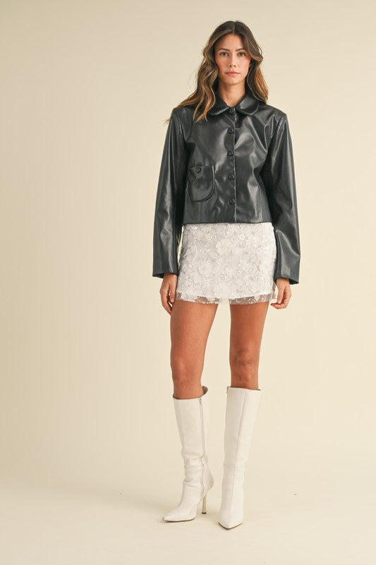 Floral Sequin Skirt