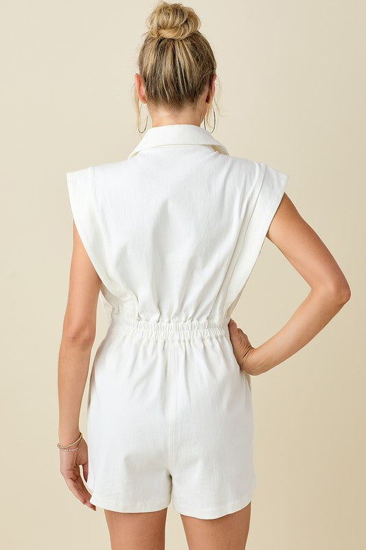 White Blazer Romper