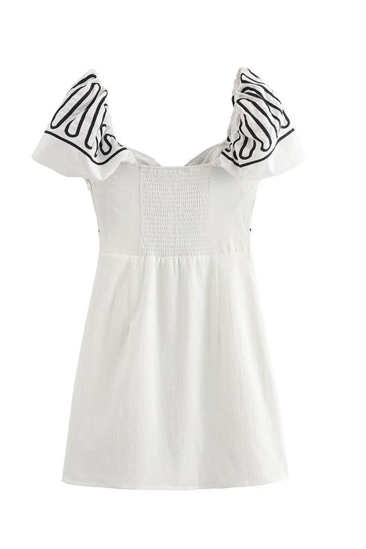 White Embroidered Dress