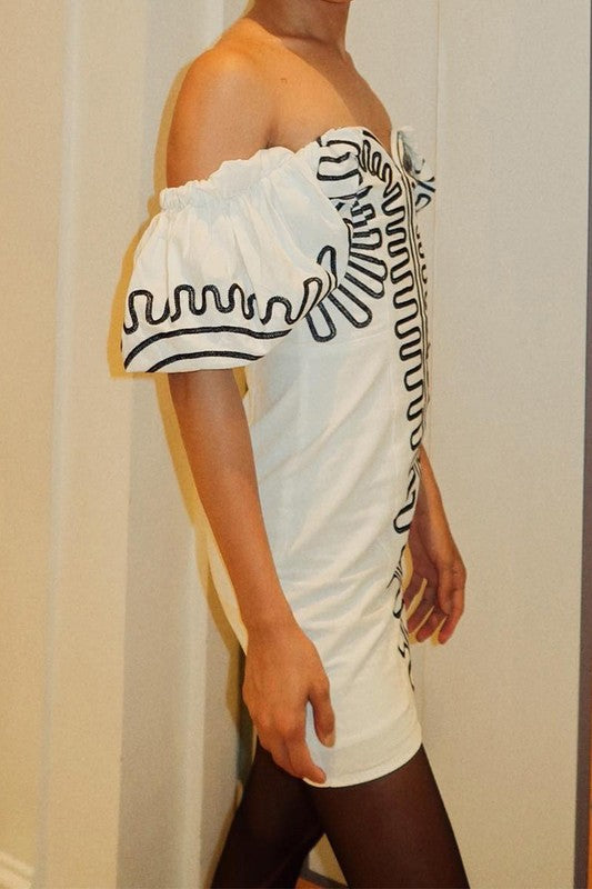 White Embroidered Dress