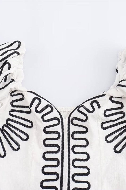 White Embroidered Dress