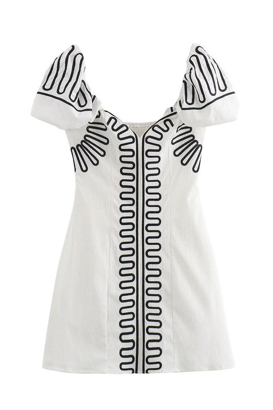 White Embroidered Dress