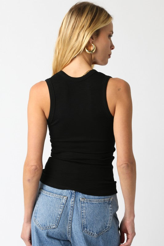 Black Knit Tank Top