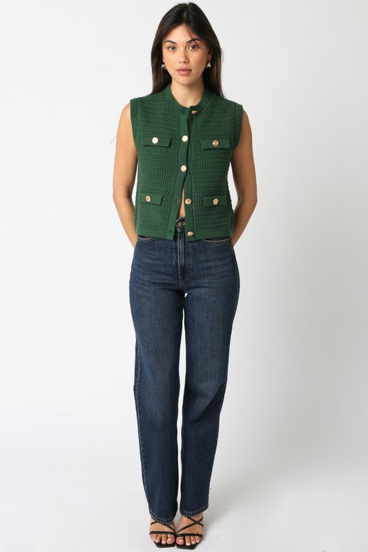 Button Knit Top