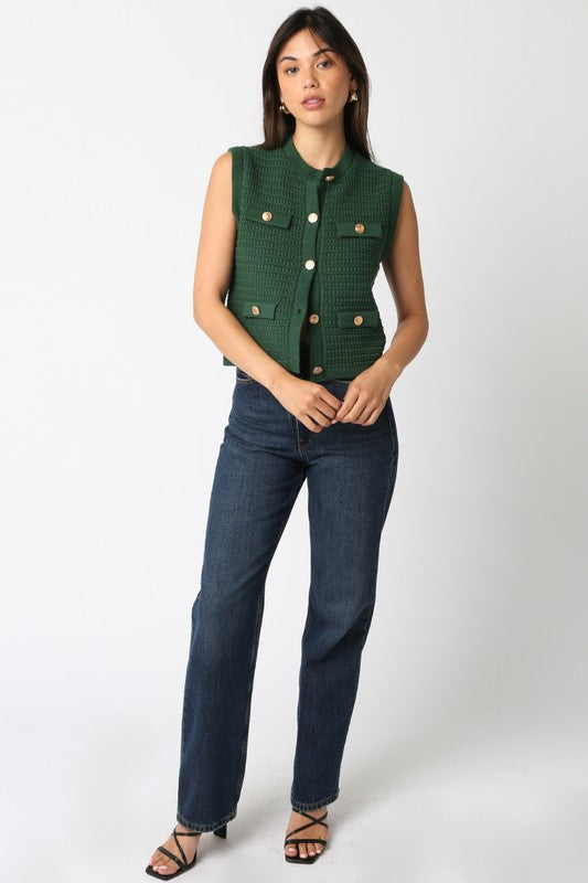 Button Knit Top