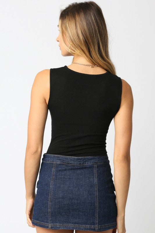 Black Knit Bodysuit