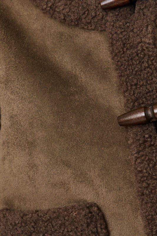 Suede & Sherpa Bonding Vest Outerwear
