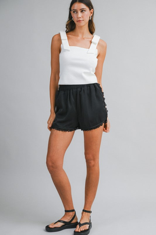 Satin and Lace Shorts