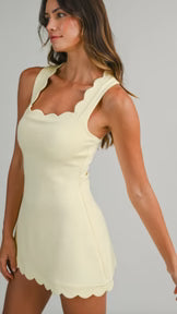 Butter Yellow Dress With Shorts