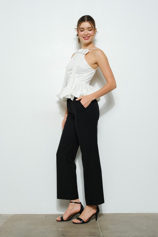 Red Bow Detail Top