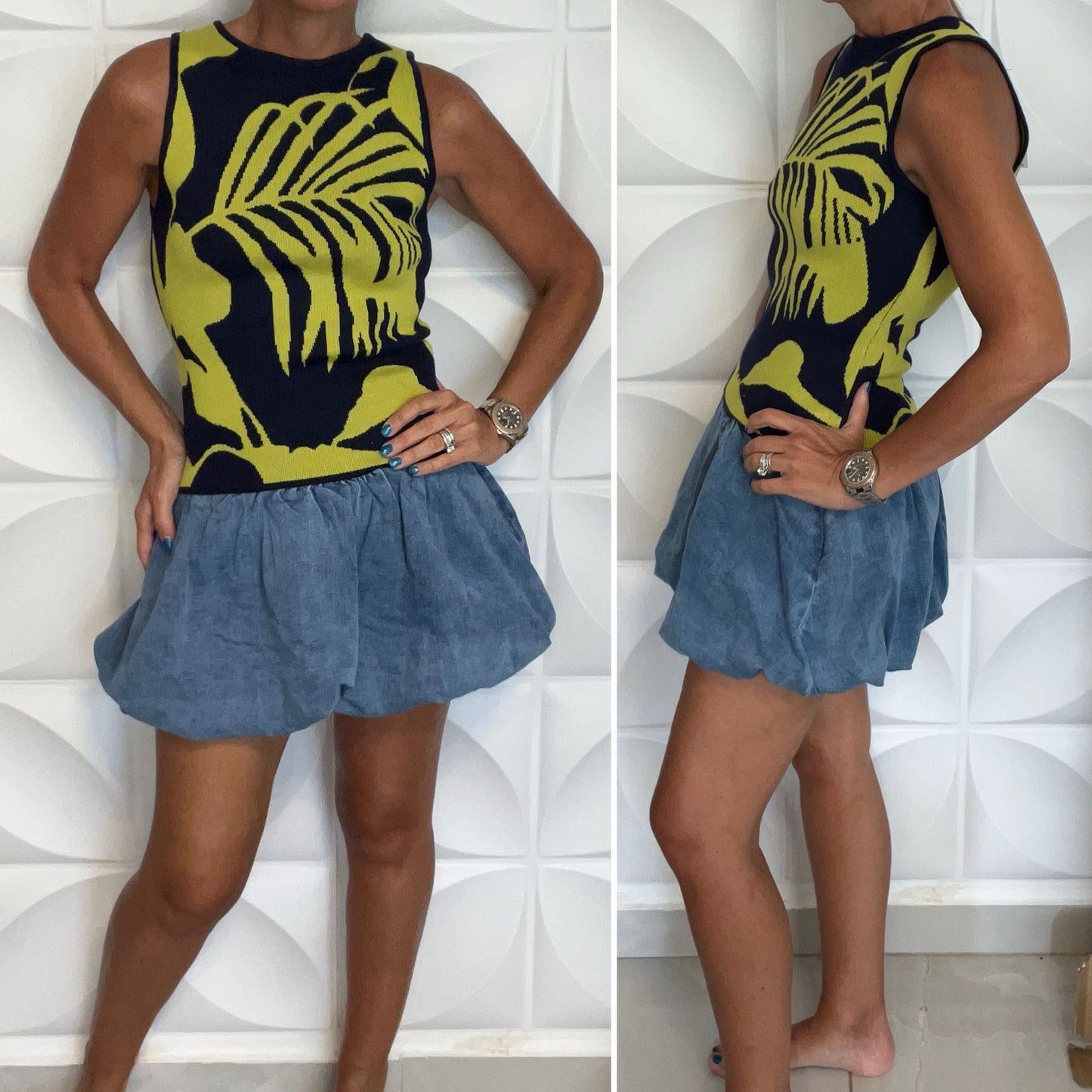 Denim Bubble Shorts