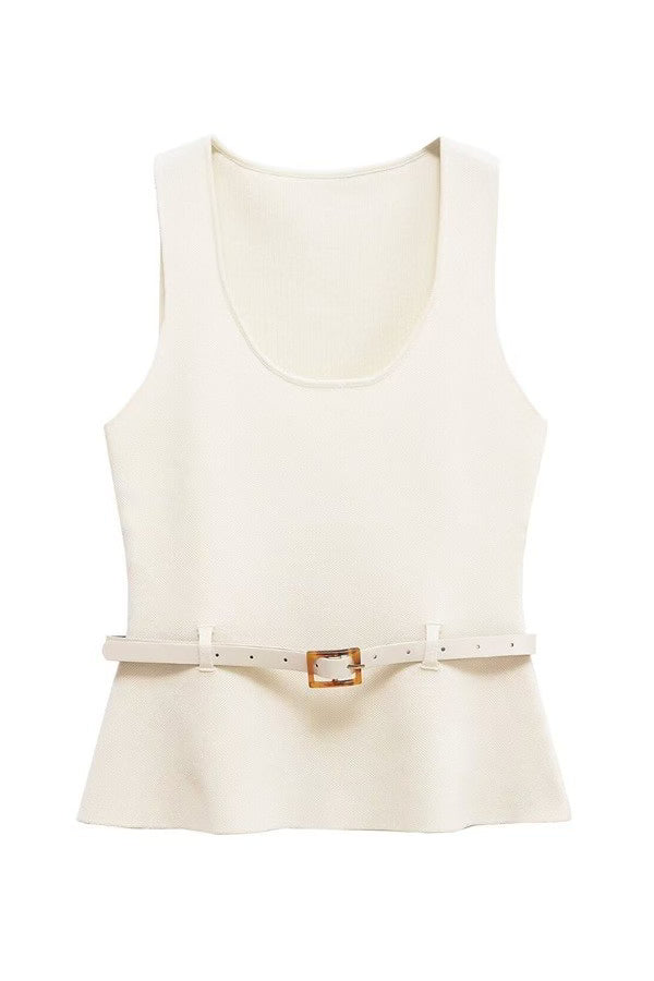 Knit Belted Top