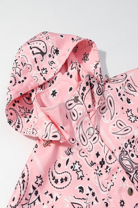 Paisley Windbreaker Jacket Top