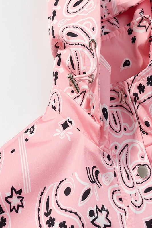 Paisley Windbreaker Jacket Top