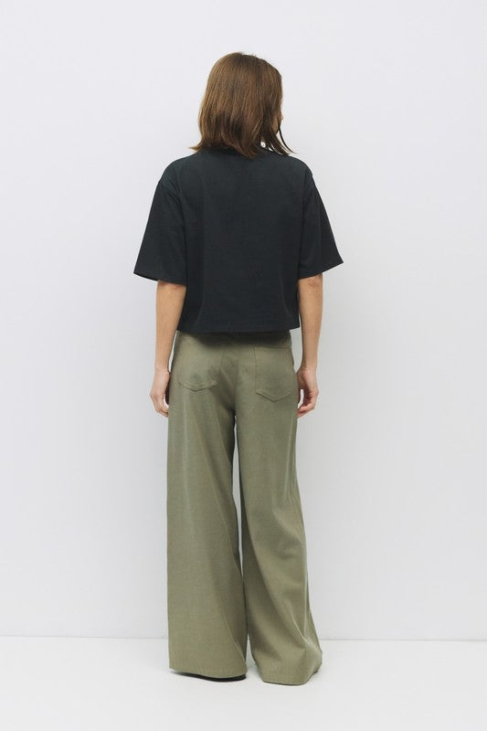 Black Relaxed Tee Top