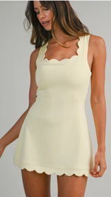 Butter Yellow Dress With Shorts