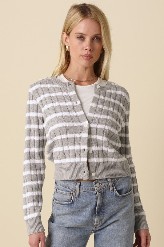 Striped Cardigan Top