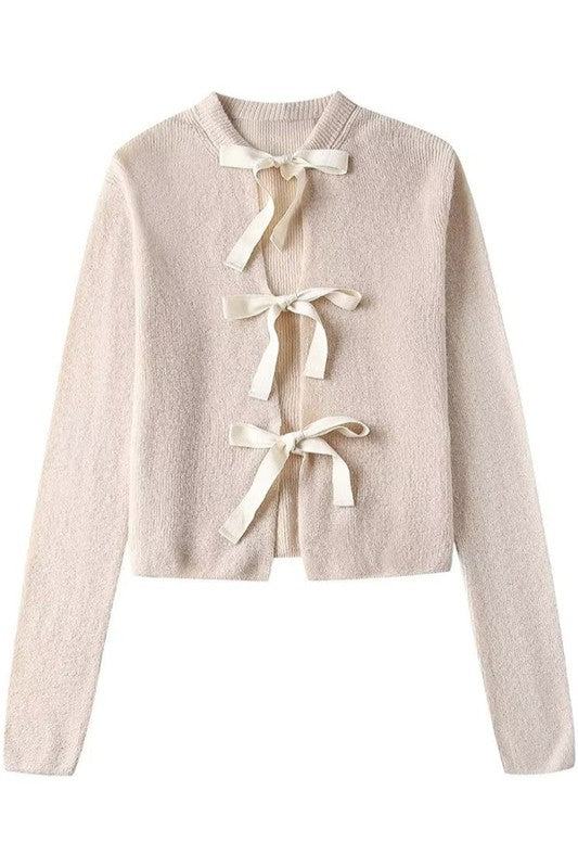 Bow Cardigan Top