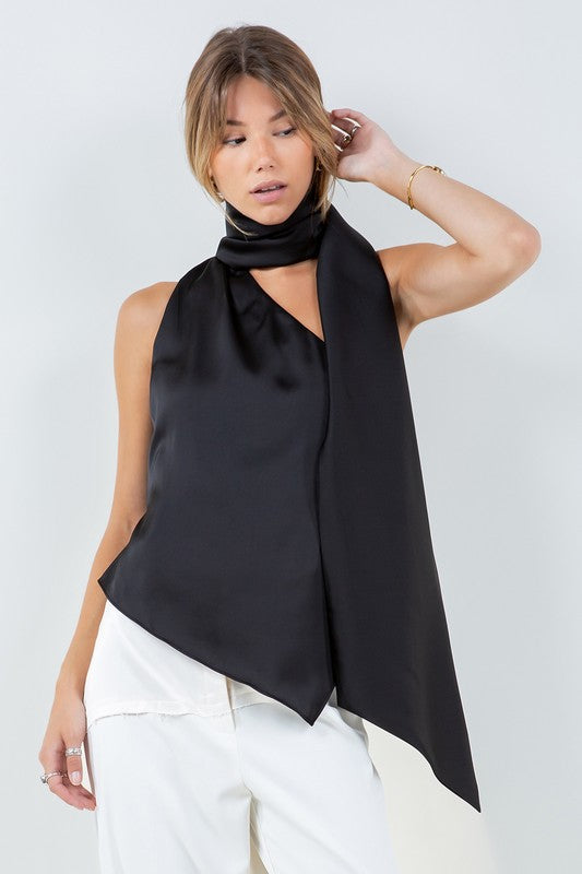 Scarf Silk Top