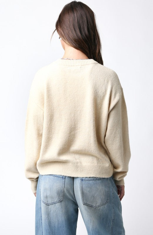 Oatmeal Cardigan Top