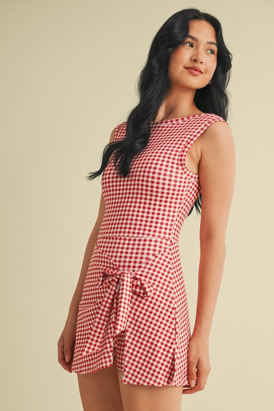Gingham Romper