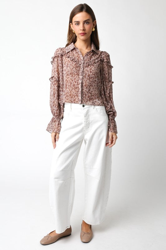 White Barrell Jeans