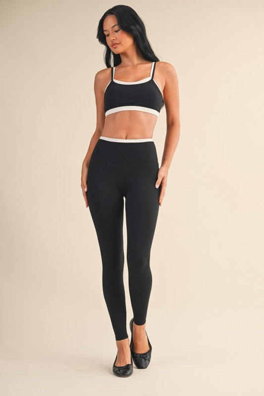 Black Sports Bra Leggings Bottom