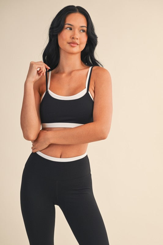 Black Sports Bra Leggings Bottom