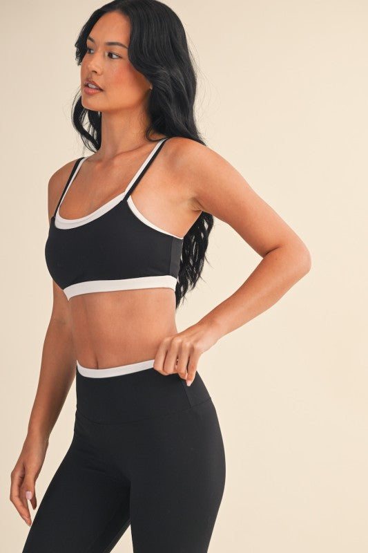 Black Sports Bra Leggings Bottom