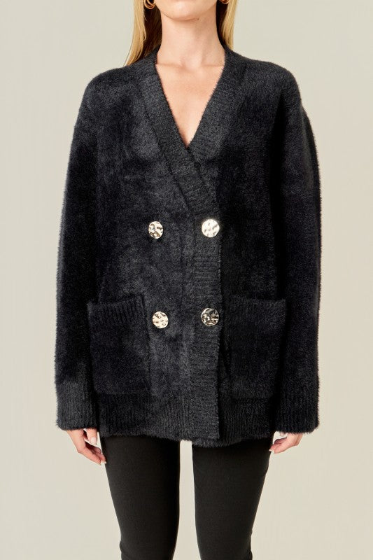 Knit Blazer Cardigan Top