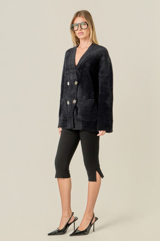 Knit Blazer Cardigan Top