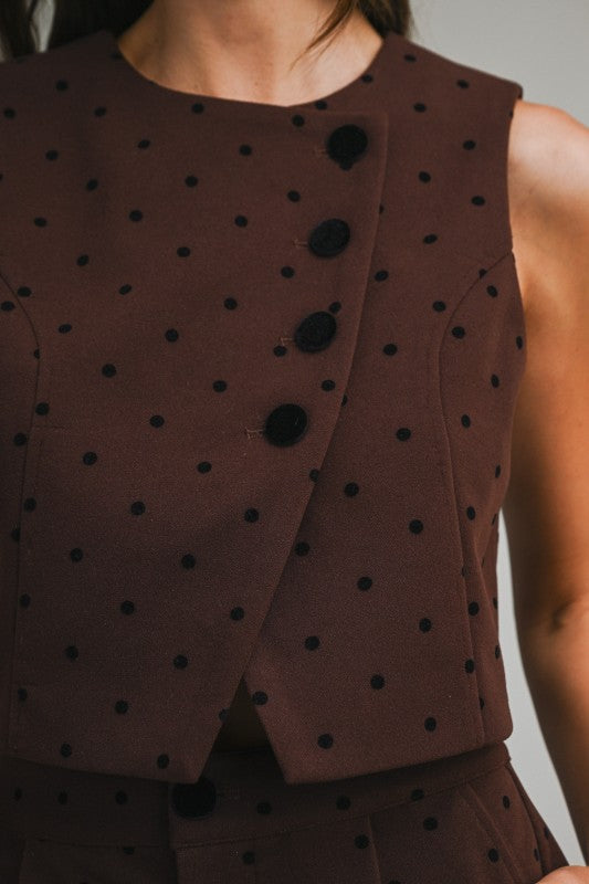 Polka Dot Top and Shorts Set