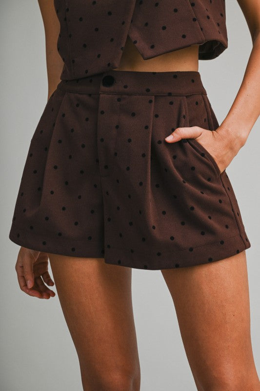 Polka Dot Top and Shorts Set
