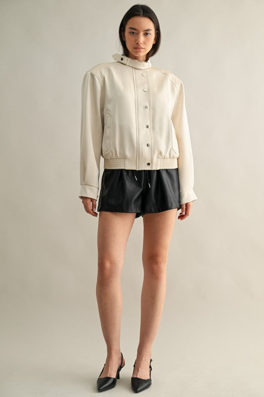 Snap Button Jacket Top