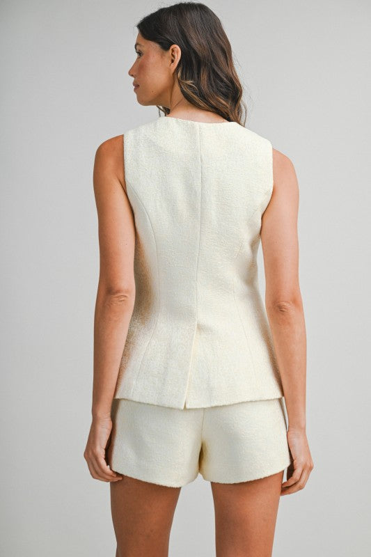 Tweed Top And Shorts Set