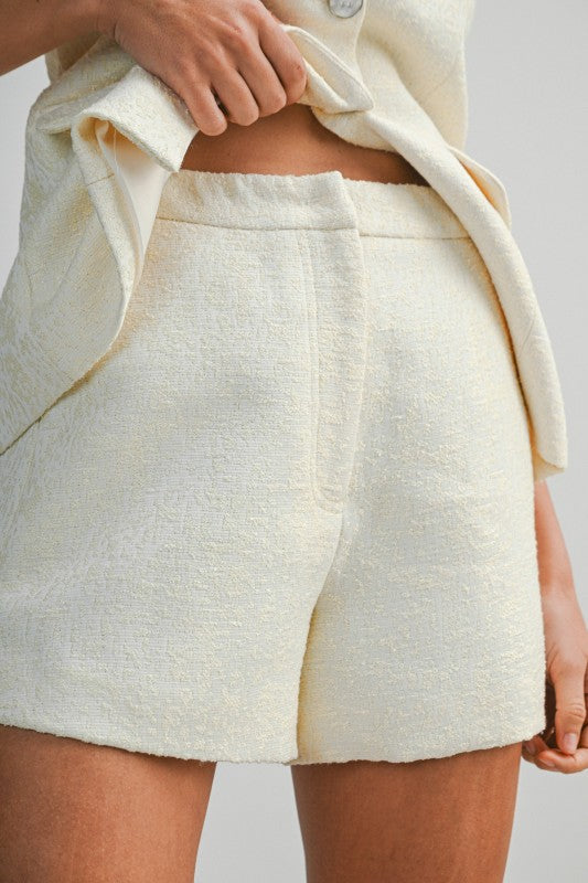 Tweed Top And Shorts Set