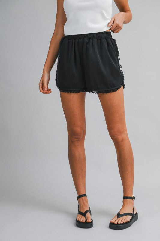Satin and Lace Shorts