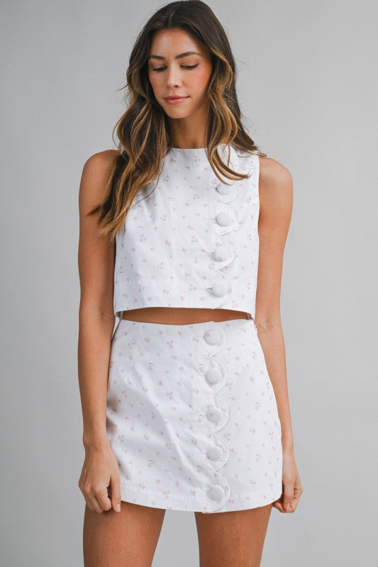 Light Blue Flowers Set