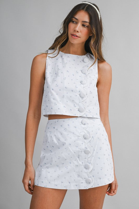 Light Blue Flowers Set