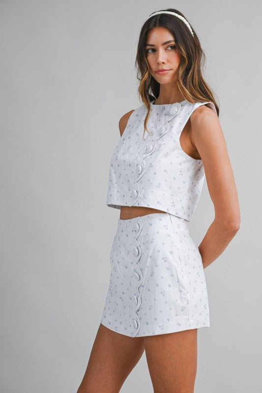 Light Blue Flowers Set