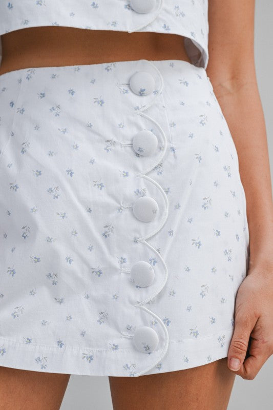 Light Blue Flowers Set