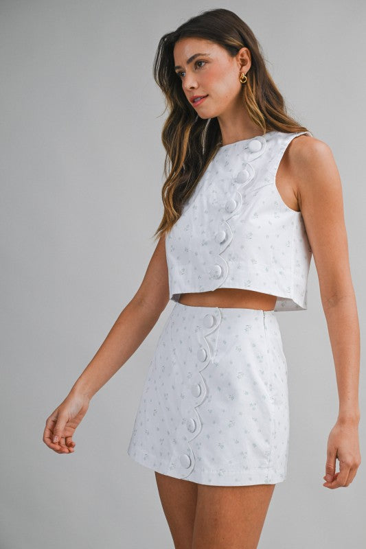 Light Blue Flowers Set