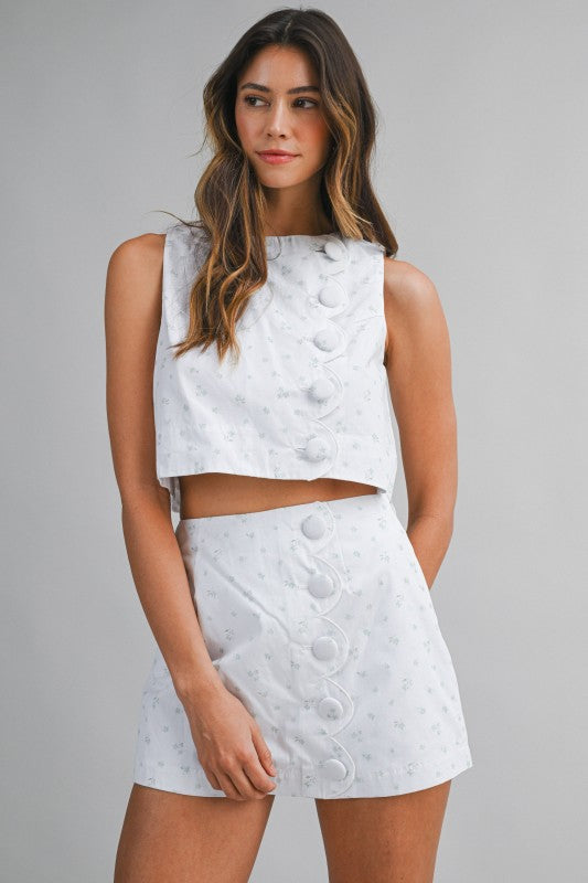 Light Blue Flowers Set