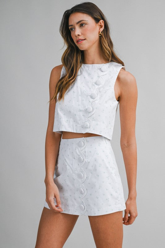 Light Blue Flowers Set