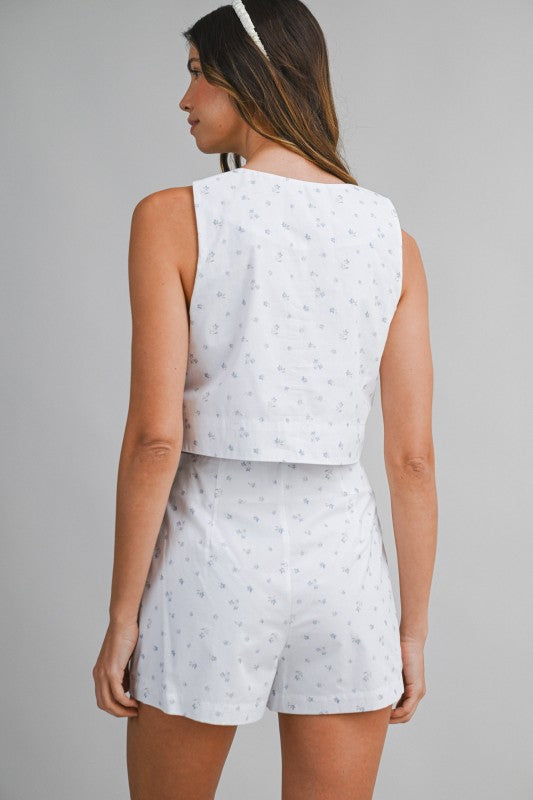 Light Blue Flowers Set