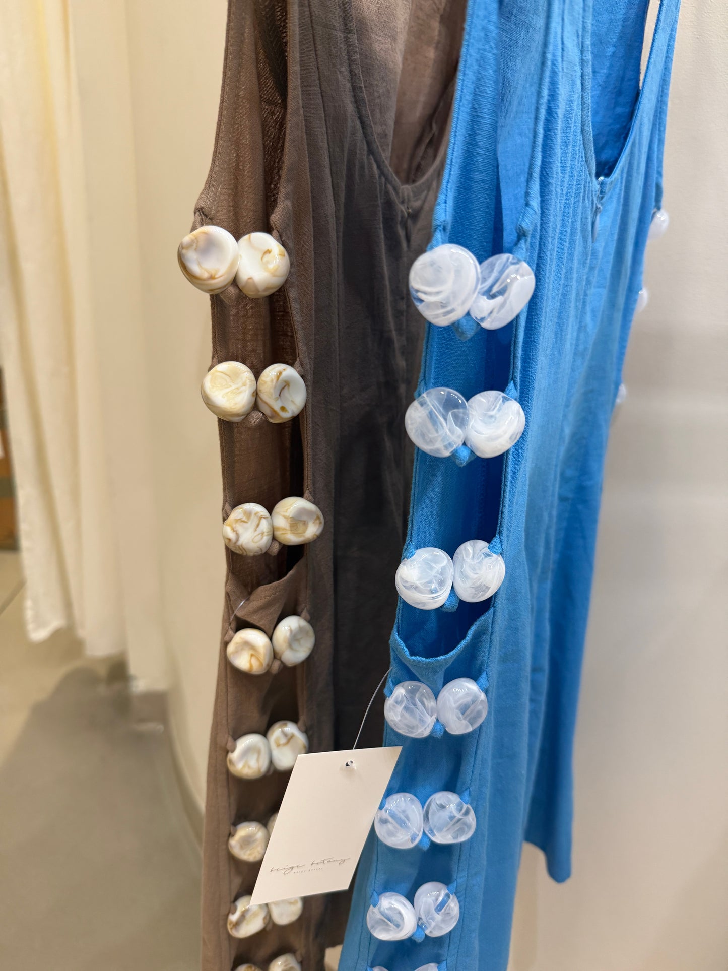 Linen Side Bead Dress