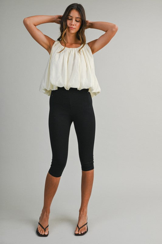 Bubble Hem Blouson Top