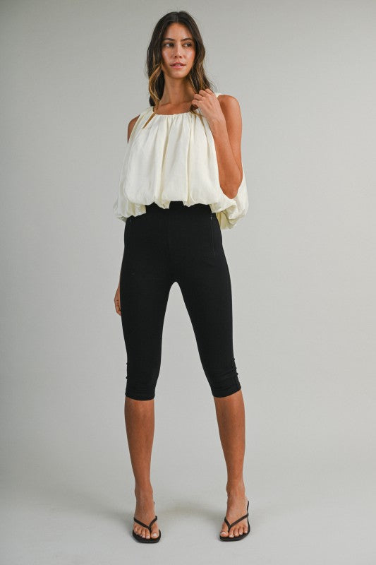 Bubble Hem Blouson Top